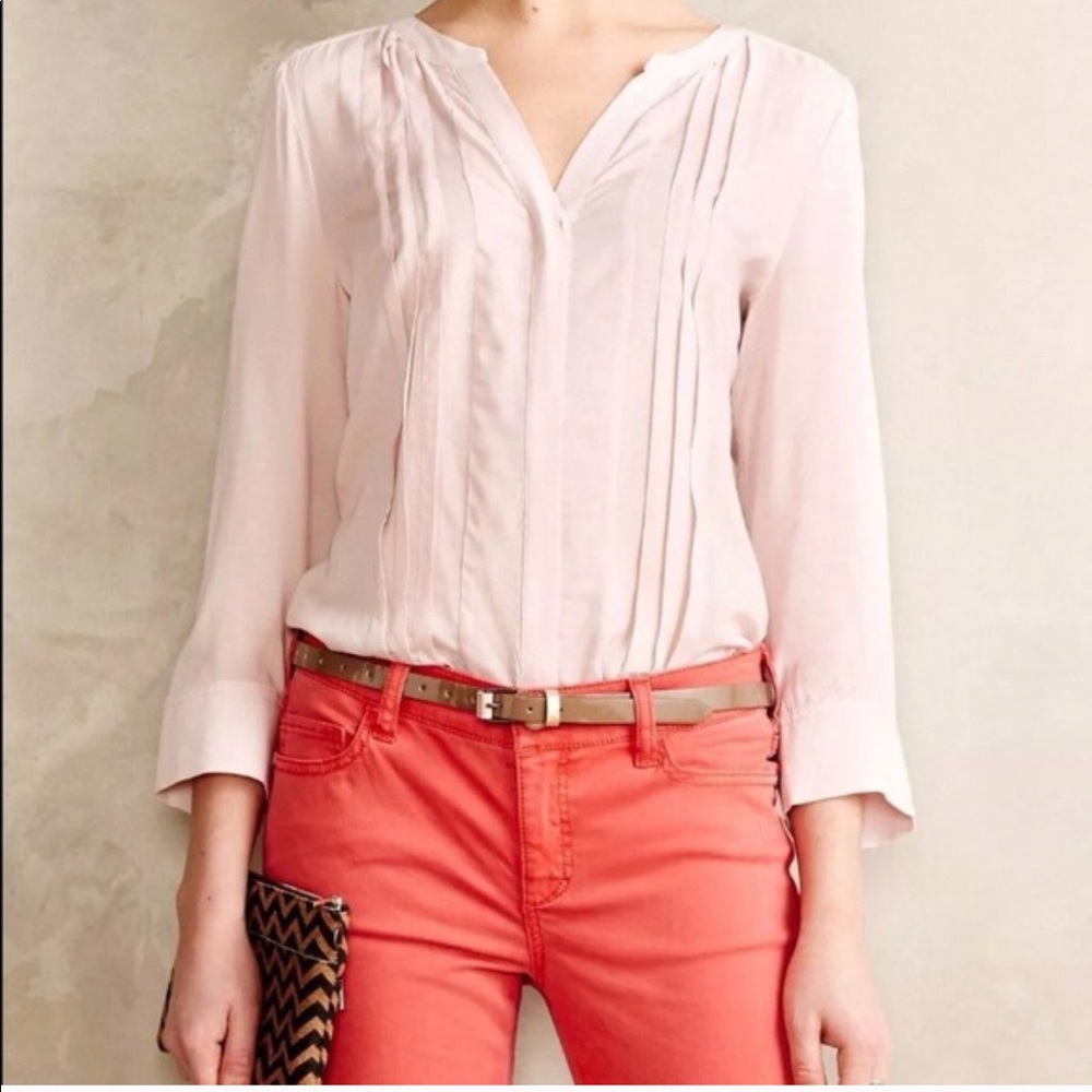 Anthropologie Maeve pintucked tunic